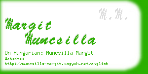 margit muncsilla business card